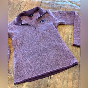 Patagonia Women's Maroon Half-Zip Sweater